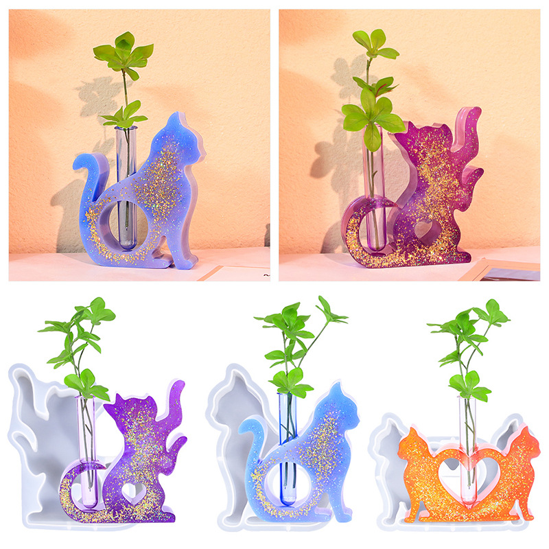 Propagation Station Vase - Kattenvormige Hars Mallen Vaas Siliconen Epoxyhars