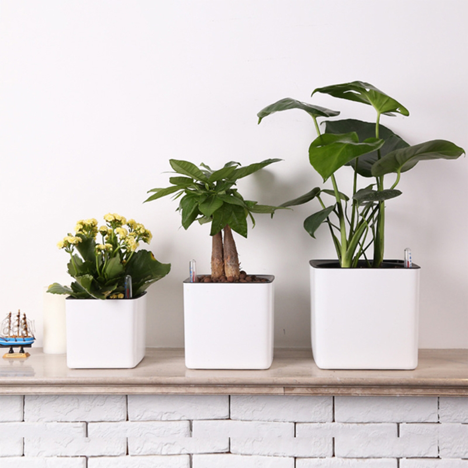 3-size luie bloempot groene pl - Self Watering Insert recensie en prijs